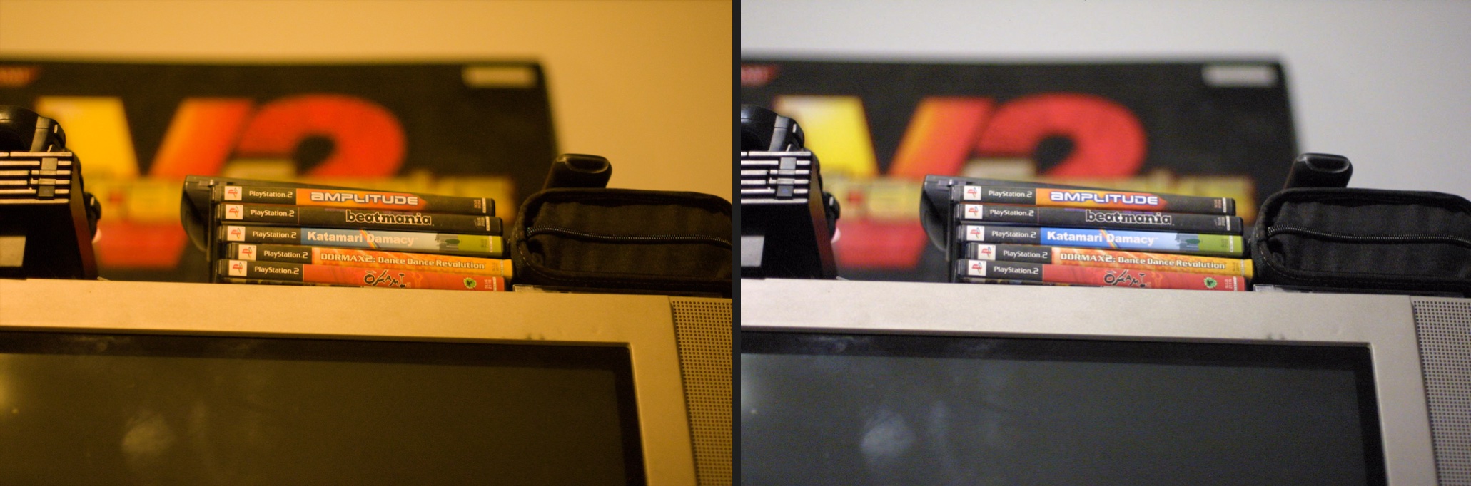 A Canon EOS D30 raw: Redlamp's rendering is orange, the camera's JPEG is neutral